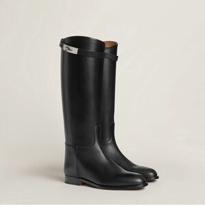 Hermes Black Short Leather Riding Boots NWT